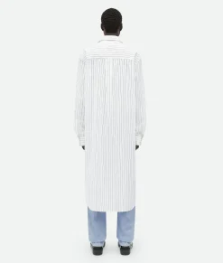 Pinstripe Poplin Long Shirt