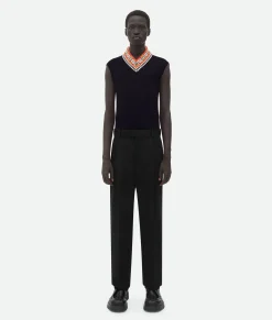 Pleated Sartorial Wool Twill Trousers