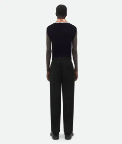 Pleated Sartorial Wool Twill Trousers