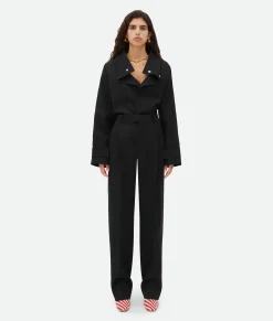 Pleated Wool Twill Trousers