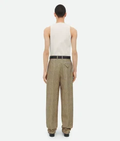 Prince Of Wales Wool Trousers