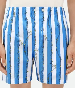 Printed Cotton Shorts