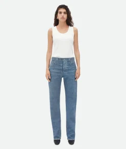 Printed Leather Boyfriend Denim