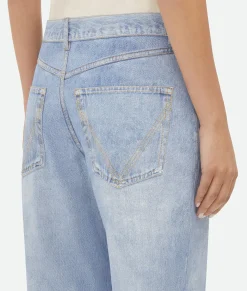 Printed Leather Boyfriend Denim