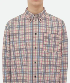 Printed Leather Checked Shirt