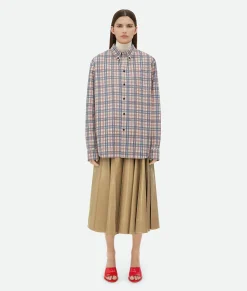 Printed Leather Checked Shirt