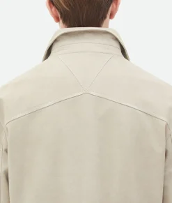 Printed Leather Chino Jacket