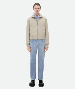 Printed Leather Chino Jacket