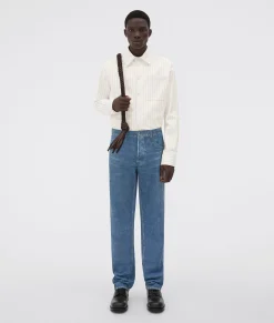 Printed Leather Denim