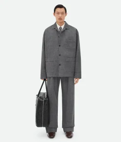 Printed Leather Flannel Jacket