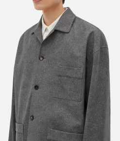 Printed Leather Flannel Jacket