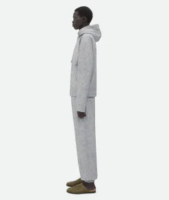 Printed Leather Jersey Hoodie