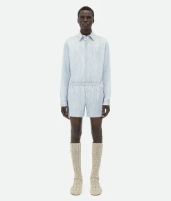 Printed Leather Shorts