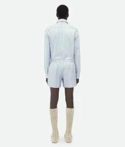 Printed Leather Shorts