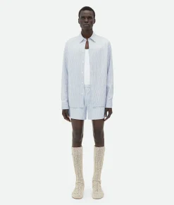 Printed Leather Shorts