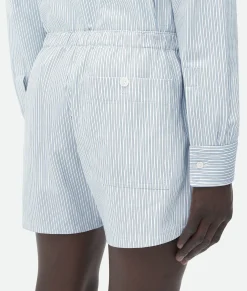 Printed Leather Shorts