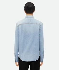 Relaxed Fit Light-Bleached Denim Shirt