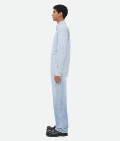 Relaxed Fit Printed Leather Shirt