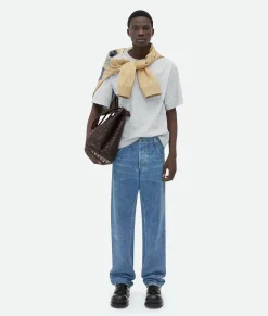 Relaxed Fit Printed Leather T-Shirt