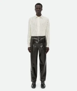 Shiny Leather Elasticated Trousers
