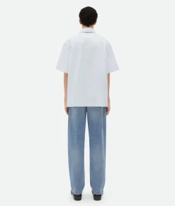 Short-Sleeved Cotton Canvas Shirt