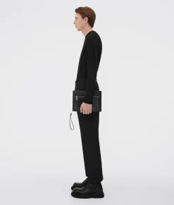 Small Intrecciato Document Case With Wristlet