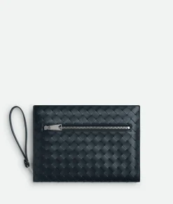 Small Intrecciato Document Case With Wristlet