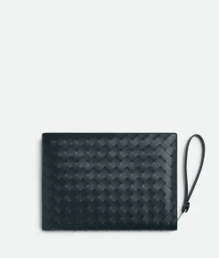 Small Intrecciato Document Case With Wristlet