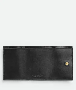 Small Intrecciato Tri-Fold Zip Wallet
