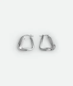 Small Twist Triangle Hoop Earrings
