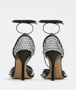 Sparkle Stretch Lace-Up Sandal