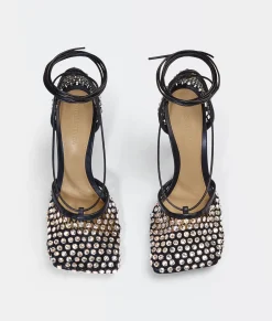 Sparkle Stretch Lace-Up Sandal