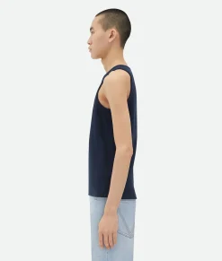 Stretch Cotton Ribbed Tank Top