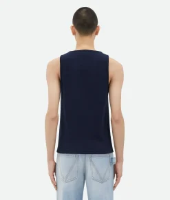 Stretch Cotton Ribbed Tank Top