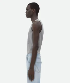 Stretch Cotton Ribbed Tank Top