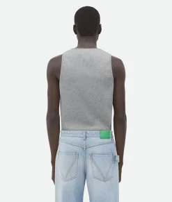 Stretch Cotton Ribbed Tank Top