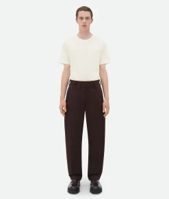 Stretch Cotton Tapered Trousers