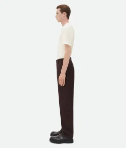 Stretch Cotton Tapered Trousers