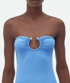 Stretch Nylon Swimsuit With Knot Ring