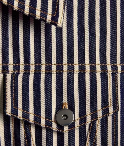 Striped Cotton Drill Jacket