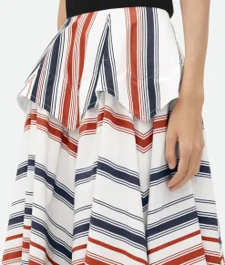 Striped Cotton Skirt