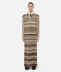 Striped Linen Polo Dress