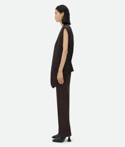 Structured Cotton Melange Double Gilet