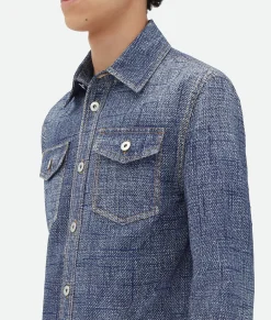 Textured Denim Viscose Shirt