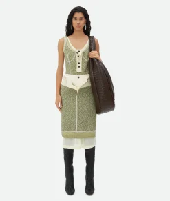 Textured Mouline Cotton Jersey Skirt