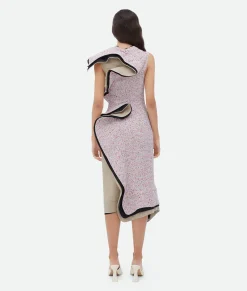 Textured Terrazzo Cotton Ruffle Dress