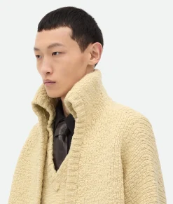 Textured Wool Double Layer Cardigan