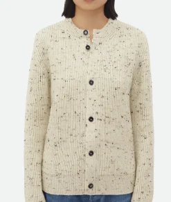 Textured Wool Rib Oversized Cardigan