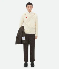 Textured Wool Speckled Fitted Jacket