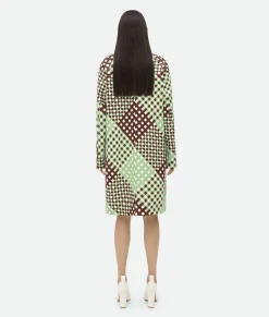 Tricolor Intrecciato Leather Coat